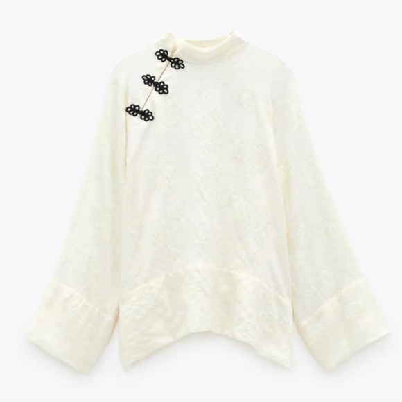 Zara toggled Chinese top - Picture 2 of 8